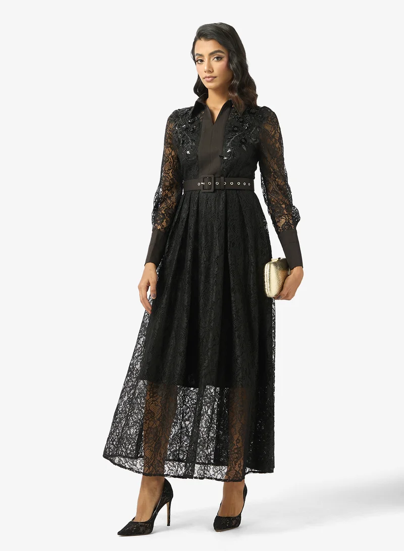 Khizana  Lace A-line Dress for Women | Best Price UAE